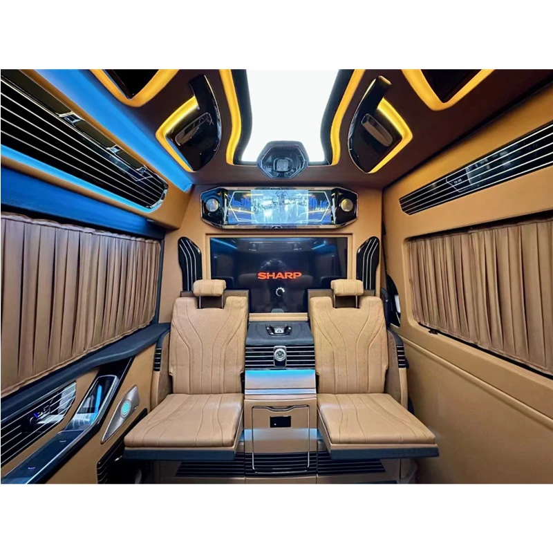 Mercedes-Benz Sprinter 3.0T modifikuotos konfigūracijos išsamus paaiškinimas, prabangios 7 sėdynės su pertvara, aukštas stogas su didele erdve